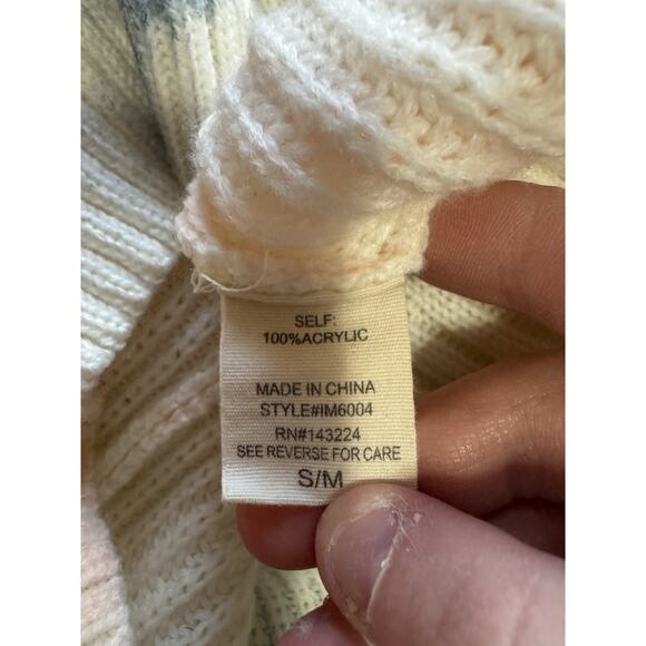 Illa Illa Women Size S/M Knit Tie Dye Sweater Colorful Boho Cottagecore Hippie - Picture 8 of 10